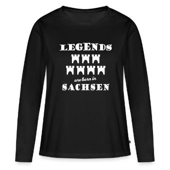 Les Saxons de Transylvanie - T-shirt manches longues Premium bio Femme - noir - Devant - Julia (174cm)