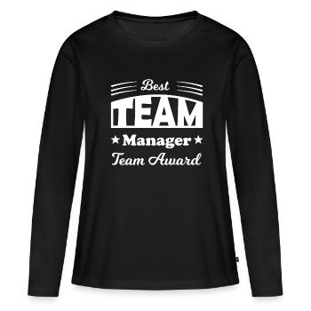 Prix de la qualité - T-shirt manches longues Premium bio Femme - noir - Devant - Julia (174cm)