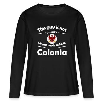 La patrie de Colonia - T-shirt manches longues Premium bio Femme - noir - Devant - Julia (174cm)