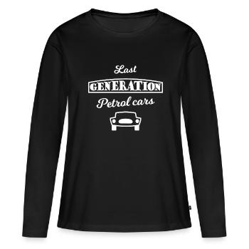 Les tout derniers ventilateurs de déplacement - T-shirt manches longues Premium bio Femme - noir - Devant - Julia (174cm)