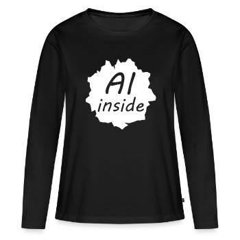 Die intelligente Mensch - Frauen Premium Bio Langarmshirt - Schwarz - Vorne - Julia (174cm)