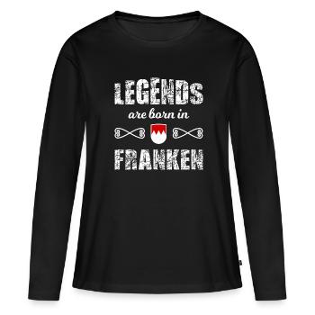 Nous, de la belle Franconie - T-shirt manches longues Premium bio Femme - noir - Devant - Julia (174cm)