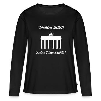 Germany in the election year 2025 - Women's Premium Organic Long Sleeve Shirt - black - Front - Julia (174cm)