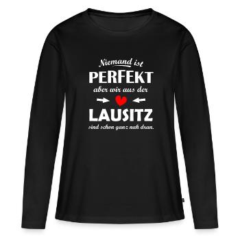 La Lusace dans le Brandebourg - T-shirt manches longues Premium bio Femme - noir - Devant - Julia (174cm)
