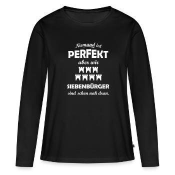 Les parfaits Saxons de Transylvanie - T-shirt manches longues Premium bio Femme - noir - Devant - Julia (174cm)