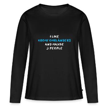 Kromfohrländer - Frauen Premium Bio Langarmshirt - Schwarz - Vorne - Julia (174cm)