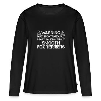 Fox Terrier lisse - T-shirt manches longues Premium bio Femme - noir - Devant - Julia (174cm)