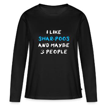 Shar-Poo - Frauen Premium Bio Langarmshirt - Schwarz - Vorne - Julia (174cm)