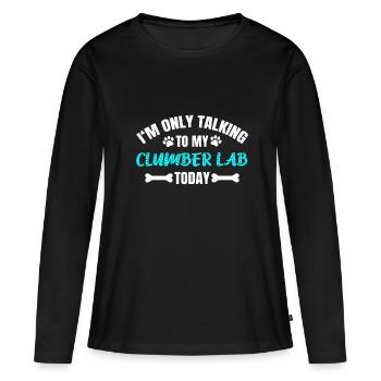 Clumber Lab - Frauen Premium Bio Langarmshirt - Schwarz - Vorne - Julia (174cm)