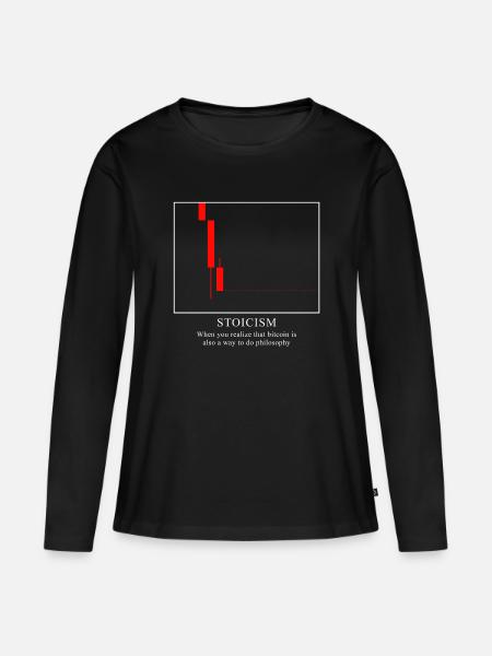 STOIZISMUS - Sehr demotivierend (Bitcoin) - Frauen Premium Bio Langarmshirt - Schwarz