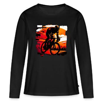 Il existe différents types de courses cyclistes - T-shirt manches longues Premium bio Femme - noir - Devant - Julia (174cm)