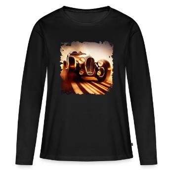 Experience a classic car at the classic car race - Women's Premium Organic Long Sleeve Shirt - black - Front - Julia (174cm)