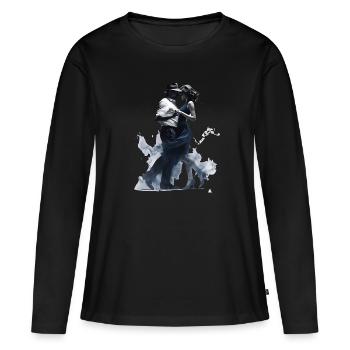 La danse combine musique, mouvement et émotions - T-shirt manches longues Premium bio Femme - noir - Devant - Julia (174cm)