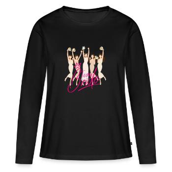Team bride - Frauen Premium Bio Langarmshirt - Schwarz - Vorne - Julia (174cm)