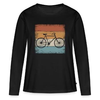 Vélo Vélo Vélo Vélo Vélo Cadeau - T-shirt manches longues Premium bio Femme - noir - Devant - Julia (174cm)