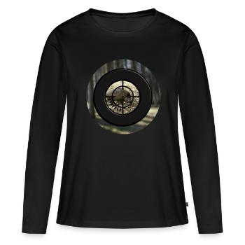 A wild boar in a riflescope - Women's Premium Organic Long Sleeve Shirt - black - Front - Julia (174cm)