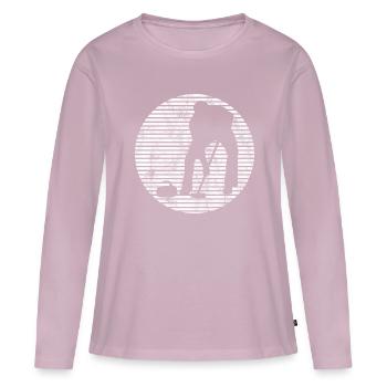 Eis Curling Curler Eisstockschießen Retro Geschenk - Frauen Premium Bio Langarmshirt - Altrosa - Vorne - Julia (174cm)