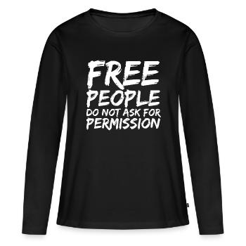 Anarchist Anarchismus Anarchie Freiheit - Frauen Premium Bio Langarmshirt - Schwarz - Vorne - Julia (174cm)
