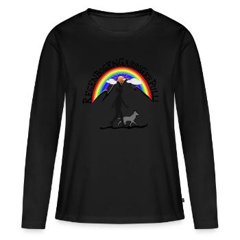 Gassi gehen Pullover - Frauen Premium Bio Langarmshirt - Schwarz - Vorne - Julia (174cm)