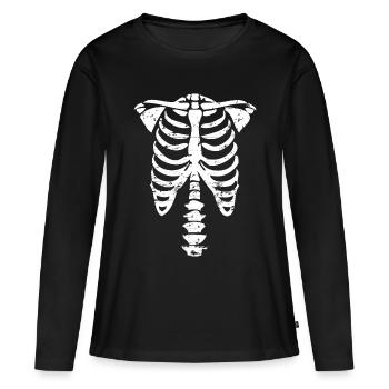 OS d’Halloween costume - T-shirt manches longues Premium bio Femme - noir - Devant - Julia (174cm)