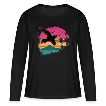 colibri, oiseau, la nature, animaux, nature sauvage, nectar - T-shirt manches longues Premium bio Femme - noir - Devant - Julia (174cm)