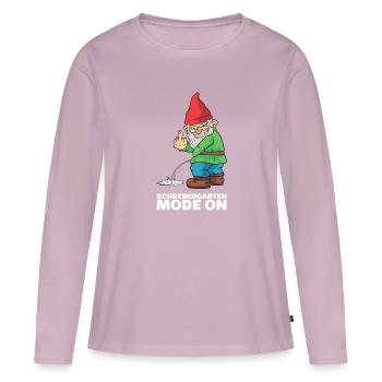 Allotment Garden Mode On Bad garden gnome - Women's Premium Organic Long Sleeve Shirt - dusky pink - Front - Julia (174cm)