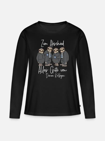 Alles Gute Neuer Job Abschied Kollege Jobwechsel - Frauen Premium Bio Langarmshirt - Schwarz