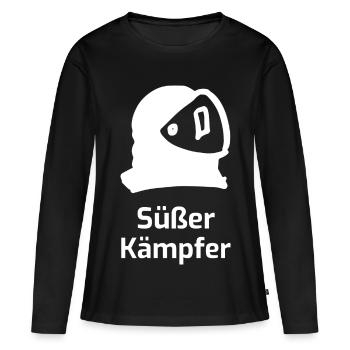 Kampfer - Frauen Premium Bio Langarmshirt - Schwarz - Vorne - Julia (174cm)