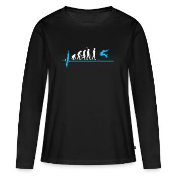 long jump athletics long jumpers - Women's Premium Organic Long Sleeve Shirt - black - Front - Julia (174cm)