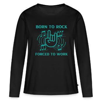 Rock Rocker Musiciens de musique rock - T-shirt manches longues Premium bio Femme - noir - Devant - Julia (174cm)