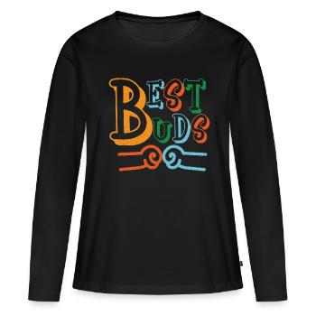 Best Friends Best Buds Best Friend - Women's Premium Organic Long Sleeve Shirt - black - Front - Julia (174cm)