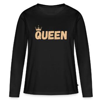 Chess Saying Gift Checkmate Queens Gambit - Women's Premium Organic Long Sleeve Shirt - black - Front - Julia (174cm)
