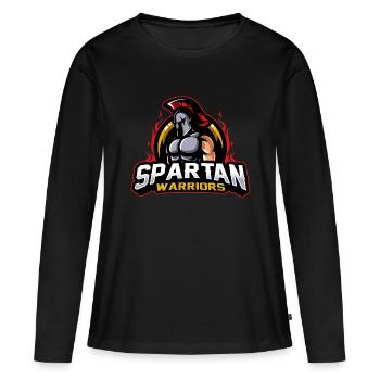Spartan Sparta Spartan - T-shirt manches longues Premium bio Femme - noir - Devant - Julia (174cm)