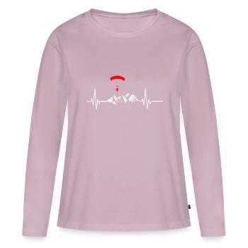Paragleiten Herzschlag - Frauen Premium Bio Langarmshirt - Altrosa - Vorne - Julia (174cm)