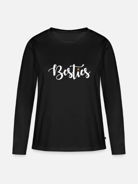Besties - Frauen Premium Bio Langarmshirt - Schwarz