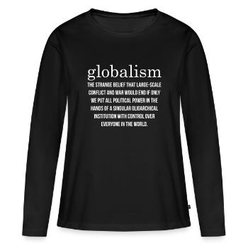 Anarchist Anarchismus Anarchie Globalismus - Frauen Premium Bio Langarmshirt - Schwarz - Vorne - Julia (174cm)
