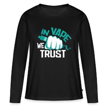 E-Zigarette E-Shisha Dampf Liquid - Frauen Premium Bio Langarmshirt - Schwarz - Vorne - Julia (174cm)