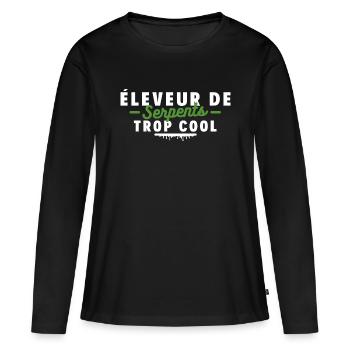 Éleveur de serpents trop cool - T-shirt manches longues Premium bio Femme - noir - Devant - Julia (174cm)