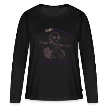A la RUN t'arrive tout moche tu repars tout beau - T-shirt manches longues Premium bio Femme - noir - Devant - Julia (174cm)