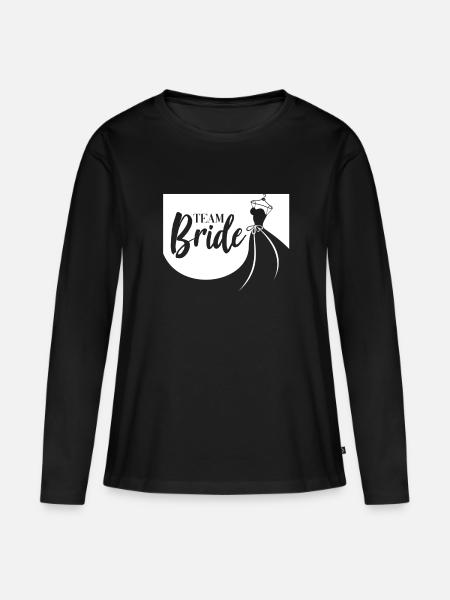 Team Braut - Frauen Premium Bio Langarmshirt - Schwarz