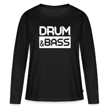 Drum & Bass Drum And Bass DnB Rave - Women's Premium Organic Long Sleeve Shirt - black - Front - Julia (174cm)
