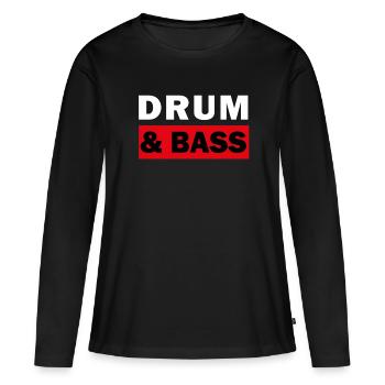 Drum and bass rave - Women's Premium Organic Long Sleeve Shirt - black - Front - Julia (174cm)