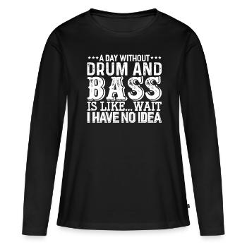 Un jour Sans Drum And Bass DnB - T-shirt manches longues Premium bio Femme - noir - Devant - Julia (174cm)
