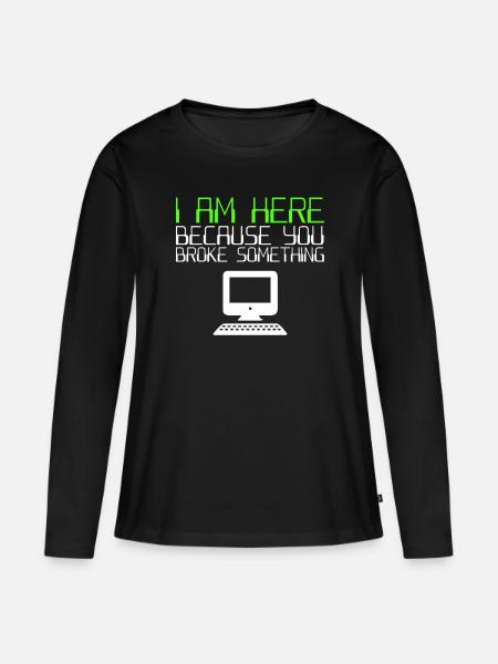 IT Helpdesk It Support - Frauen Premium Bio Langarmshirt - Schwarz