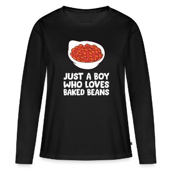 Baked Bean Boy juste un garçon qui a cuit des haricots au lard - T-shirt manches longues Premium bio Femme - noir - Devant - Julia (174cm)