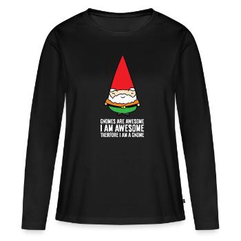 Les gnomes sont fantastiques. Je suis fantastique, alors - T-shirt manches longues Premium bio Femme - noir - Devant - Julia (174cm)
