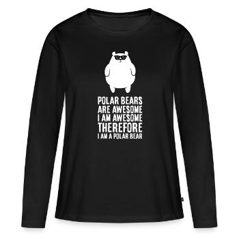 Les ours polaires sont fantastiques. Je suis fantastique - T-shirt manches longues Premium bio Femme - noir - Devant - Julia (174cm)
