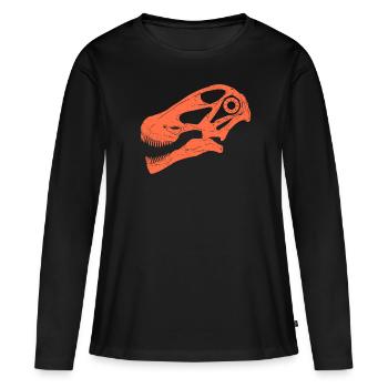 Crâne fossile d’Argentinosaurus - T-shirt manches longues Premium bio Femme - noir - Devant - Julia (174cm)
