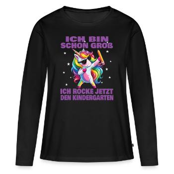 Maternelle Enfant 2024 Kita Start Start - T-shirt manches longues Premium bio Femme - noir - Devant - Julia (174cm)