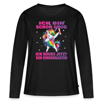 Maternelle Enfant 2024 Kita Start Start - T-shirt manches longues Premium bio Femme - noir - Devant - Julia (174cm)